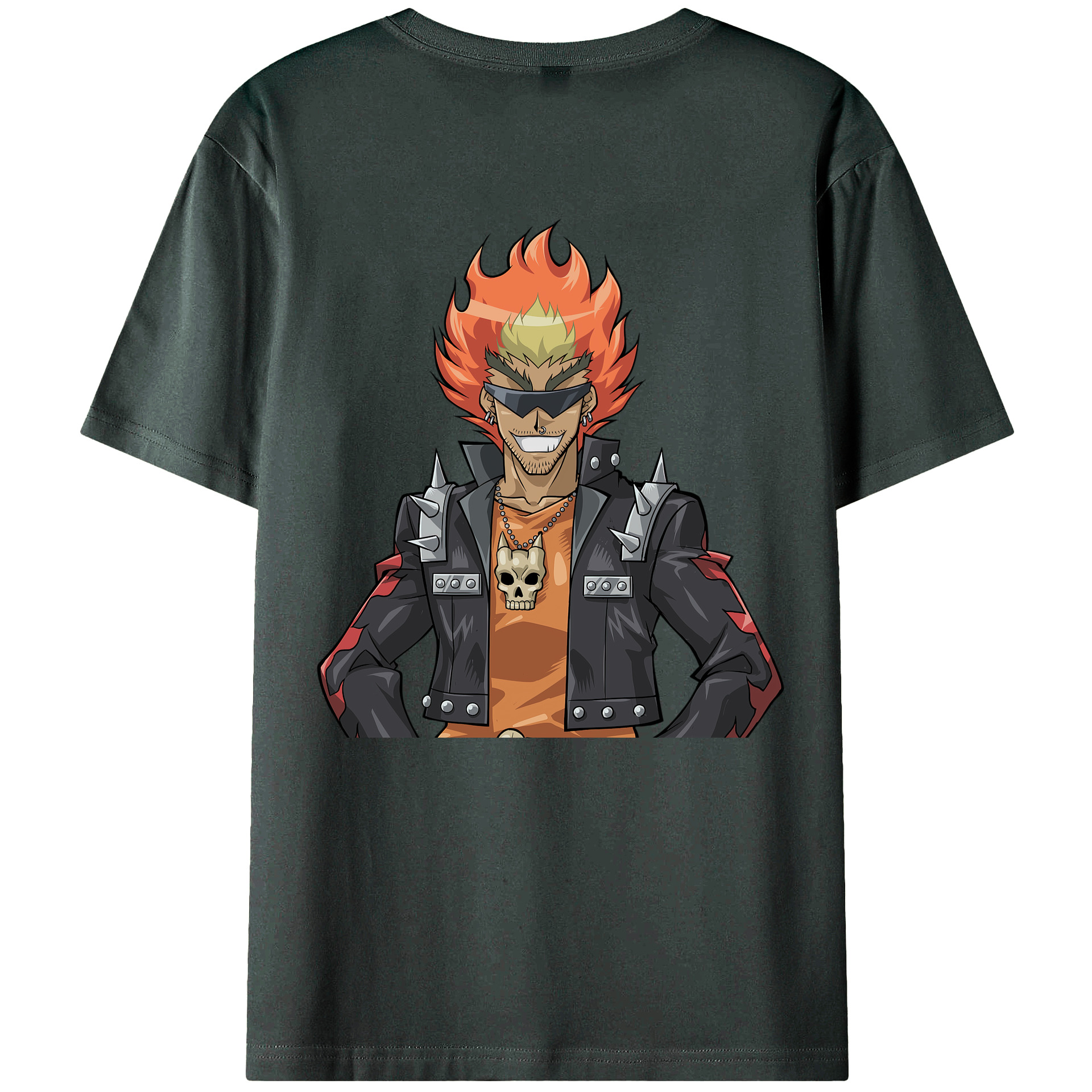 （画像用） 遊☆戯☆王 Yu-Gi-Oh! 綿100％ メンズ半袖Tシャツ（バックプリント） 通気性